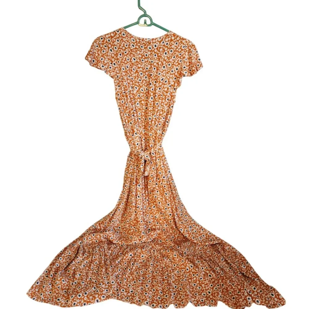 EUC Vici Front Top Wrap High/Low dress - Picture 5 of 12